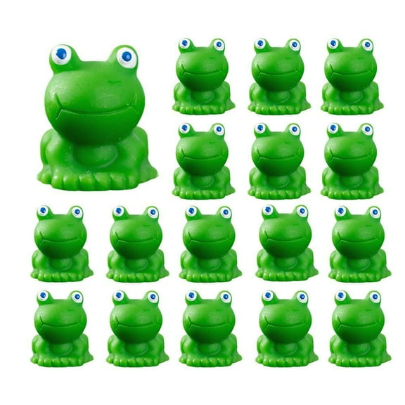 100 Pcs Frog Resin Miniature Figurines Resin Mini Frogs Moss Micro Landscape Frogs Animals, Model DIY Craft Accessories for Home Garden Party Frog Cake Topper Decorations