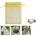 thumbnail image 1 of 100 Pcs Fruit Protection Bags with Drawstring, 3 Size Options Reusable Garden Netting for Trees, Bird and Insect Barrier Bags, 7x9cm 10x15cm 15x20cm, 1 of 9
