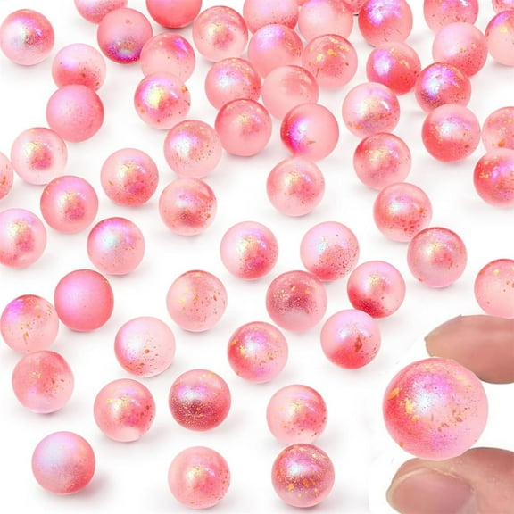 100 Pcs Glass Marbles Bulk,Happon Round Glass Marbles 0.39 inch Glass Beads for Vase Fillers,Decorative Glass Stones for Garden Plant Pots Flowerpot Aquarium Filler Decorations