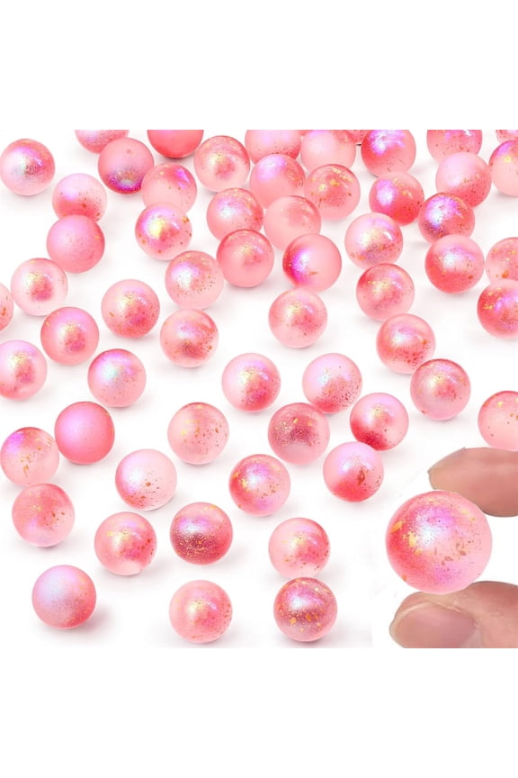 100 Pcs Glass Marbles Bulk,Happon Round Glass Marbles 0.39 inch Glass Beads for Vase Fillers,Decorative Glass Stones for Garden Plant Pots Flowerpot Aquarium Filler Decorations