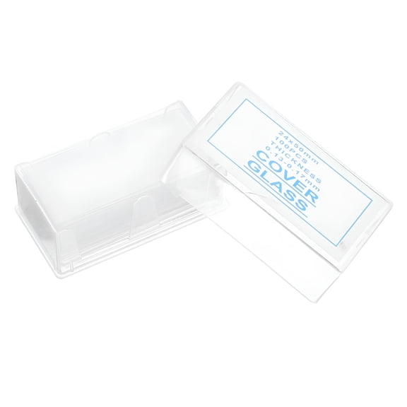 100 Pcs Glass Microscope Slides 1.97 x 0.94 Inch, Smooth Edge Lab Slides for Biology Education Science Experiments Research Specimen Preparation