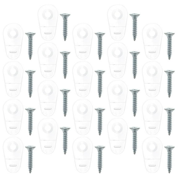 100 Pcs Glass Stand Mirror Brackets Door Window Insert Wall Hanging Kit Heavy Hangers for The Plastic Hook