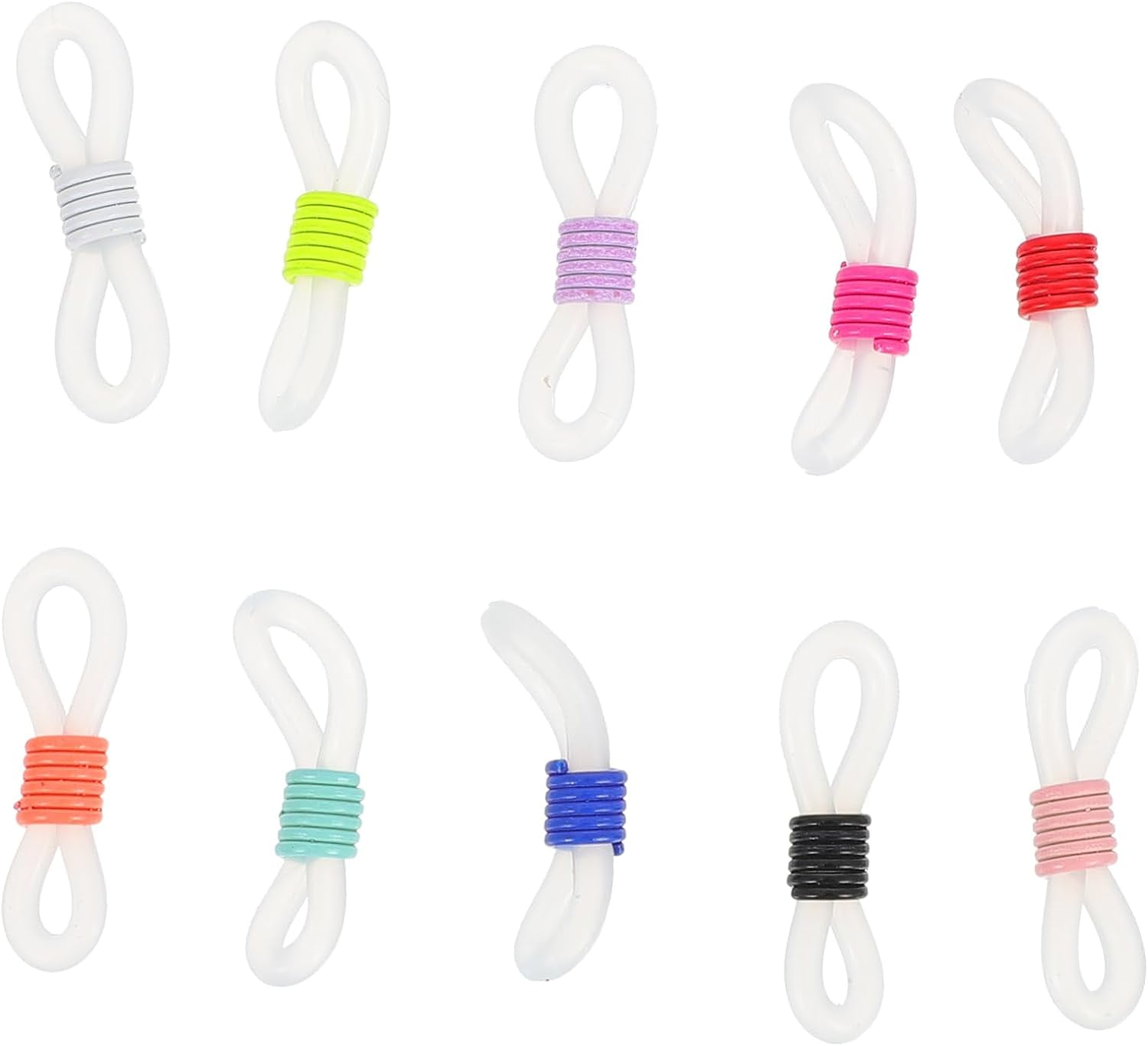 100 Pcs Glasses Clasp Eyeglass Holder Necklace Eyegalsses Rubber