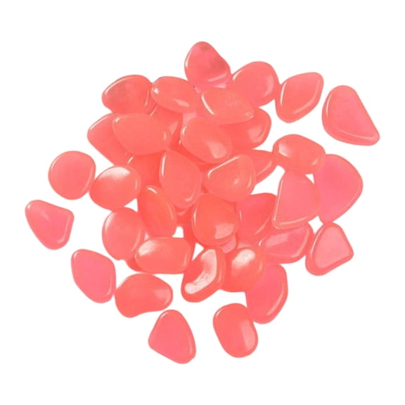 100 Pcs Glow in The Dark Garden Pebbles Blue Luminous Stones for Outdoor Decor, Glow Rocks for Walkway Driveway Fairy Decoration, Aquarium Fish Tank Gravels Night Glow