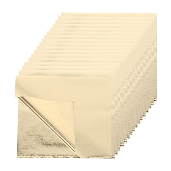 Homoyoyo Imitation Gold Leaf Sheets for Art Projects Golden Electrolytic Aluminium 100Set