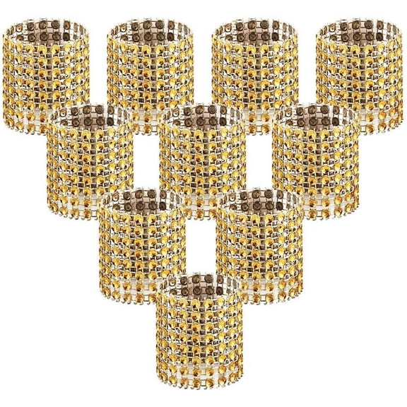 100 Pcs Gold Napkin Rings Buckles Table Decorations Wedding Dinner Party