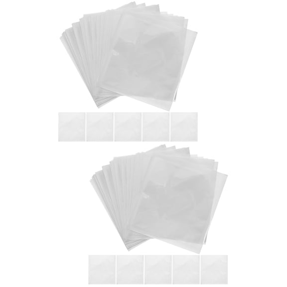 CIMAXIC Clear Window Greaseproof Paper Bags White for Pastry and Cookie 100Pcs