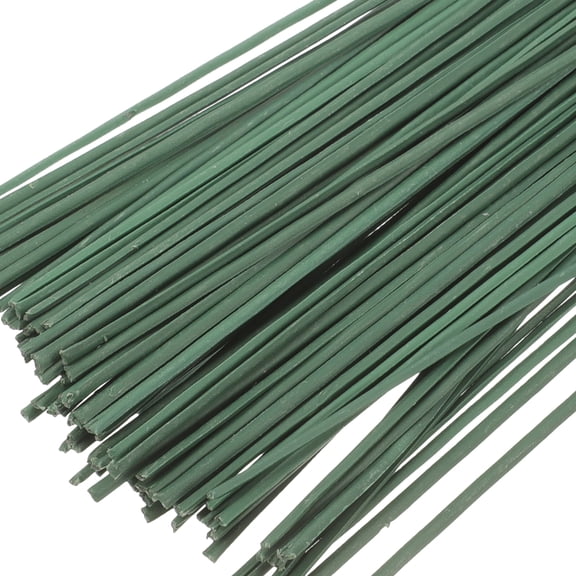 ifundom Bendable Green Floral Stems Wire Set for Artificial Craft Flowers 100pcs