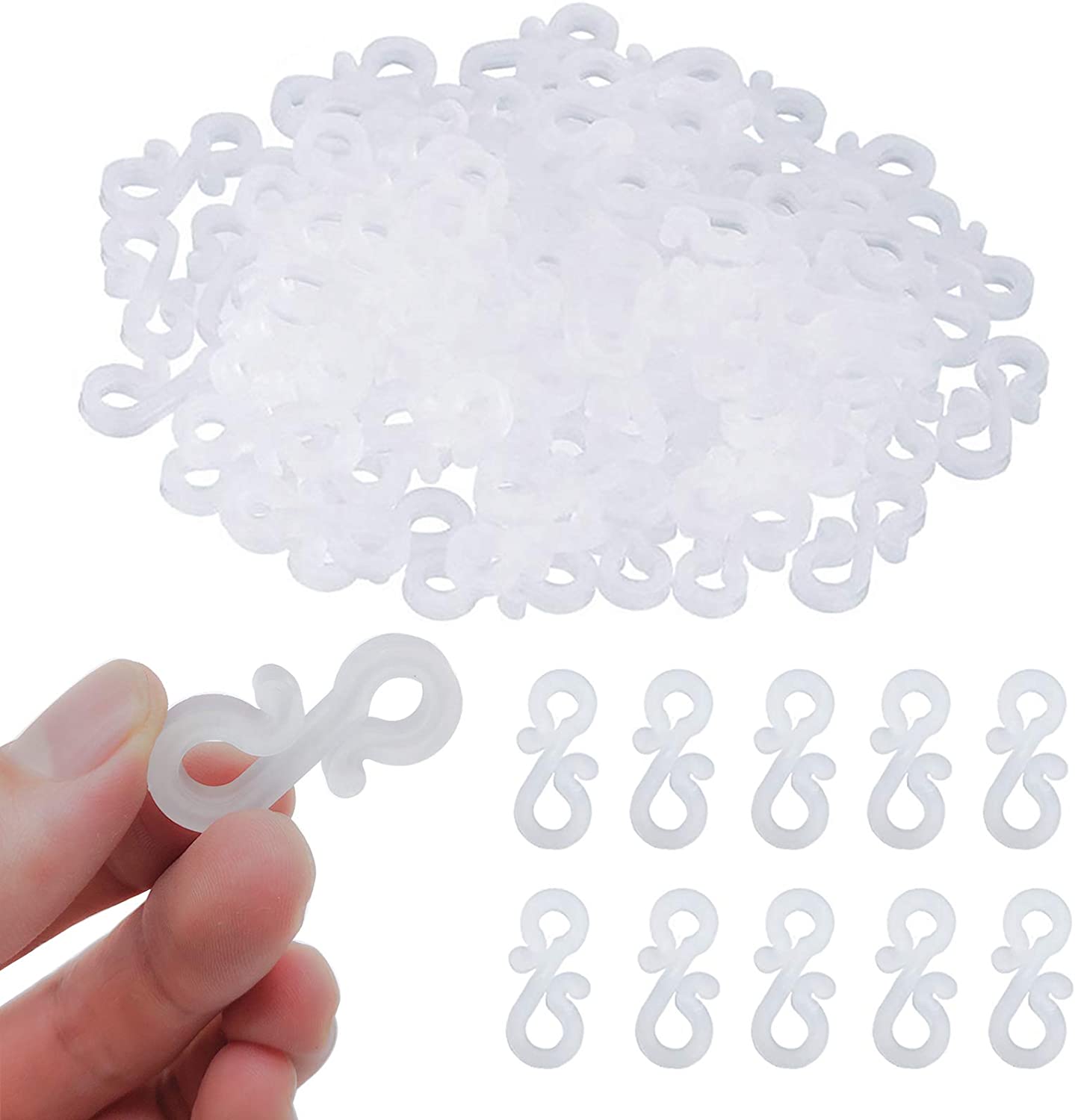 100 Pcs Gutter Hooks Mini Plastic Outdoor Christmas Lights Hanging