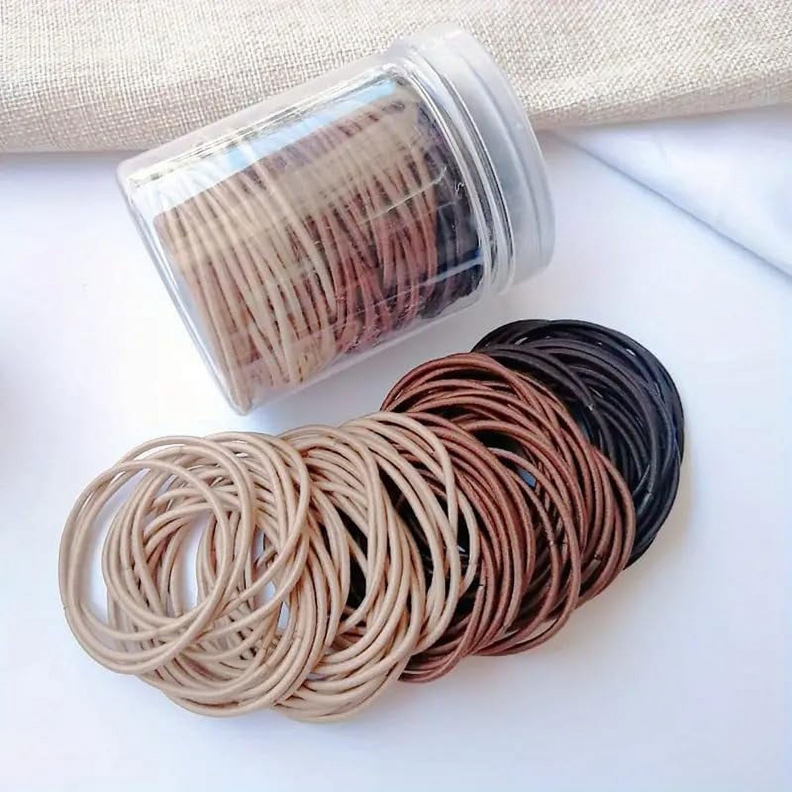 100 Pcs Hair Ties For Curly And Long Hair, Hair Elastics For Women Men