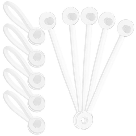 100 Pcs Hang Tag Lanyard Hooks Reflective Running Vest Holder White