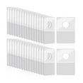 thumbnail image 1 of 100 Pcs Hanging Tabs Round Hole Hanging Tags Plastic Hook' Adhensive PVC U2X8, 1 of 8