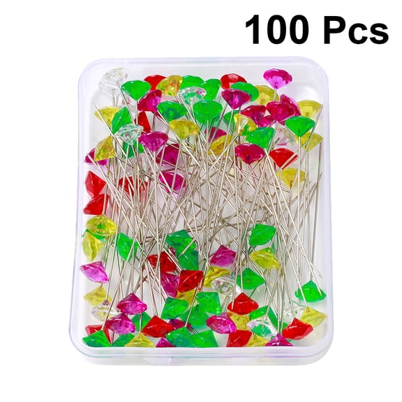 CATIEBYE 100pcs Sewing Needle Dressmaker Pin Plastic for Artists Multi Marking Craft Projects