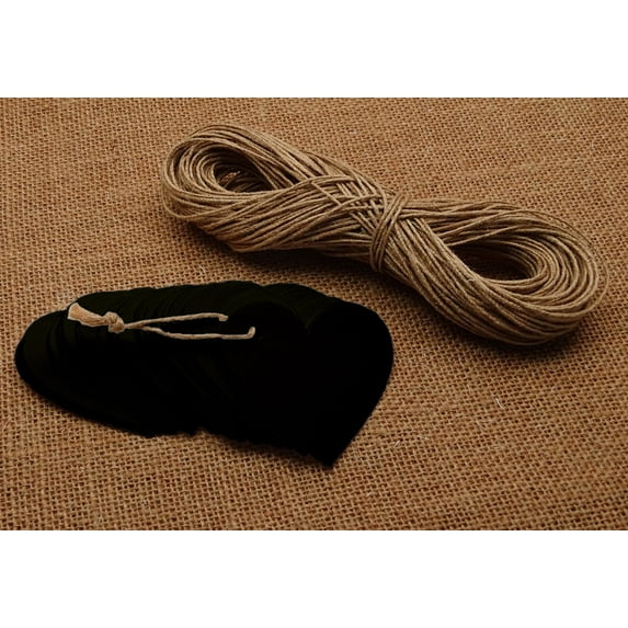 100 Pcs Heart Shape Blank Cardstock Tags Bonbonniere Wedding Favor Gift Tag with Free Natural Jute Twine - Colors Available