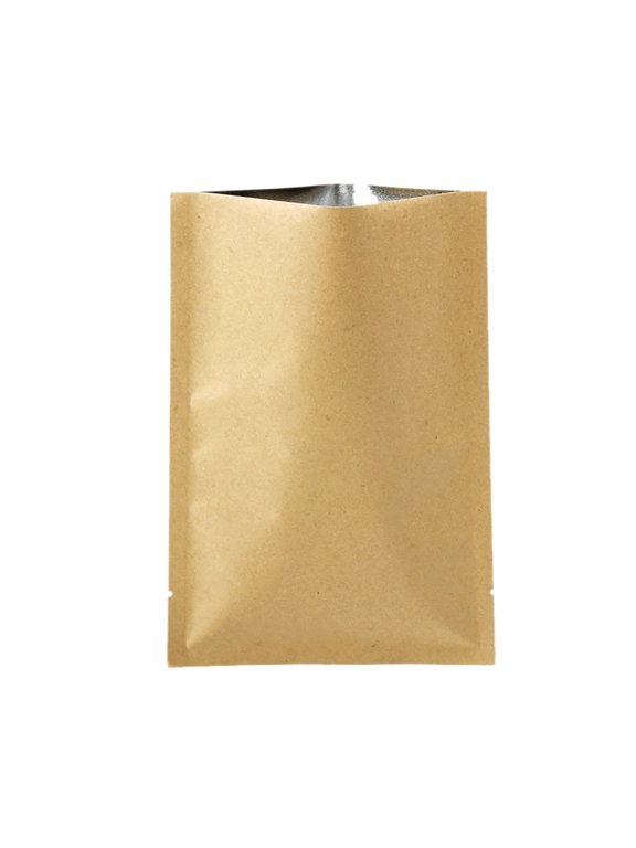 100 Pcs Heat Sealable Kraft Foil Lined Flat Pouch Bags, Storage for Chocolate Bar, Non-Food Items-3.5 x 5 inch/1 oz