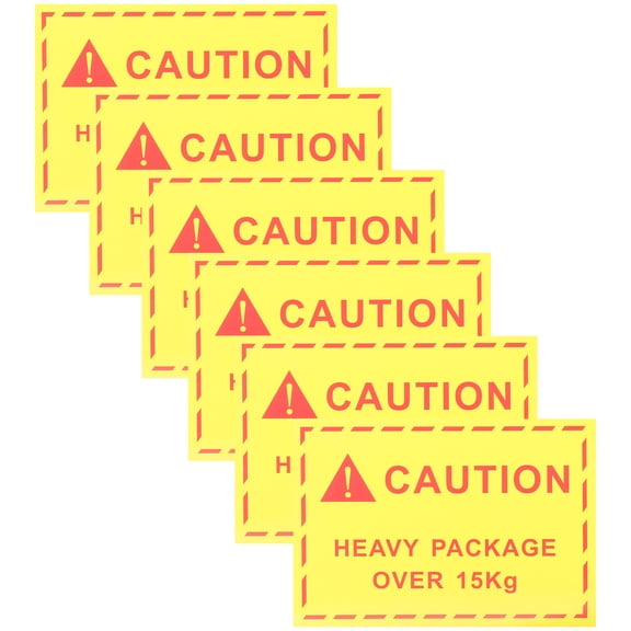100 Pack Overweight Warning Labels for Shipping Packages - Shipping Industry Stickers for Parcel Safety