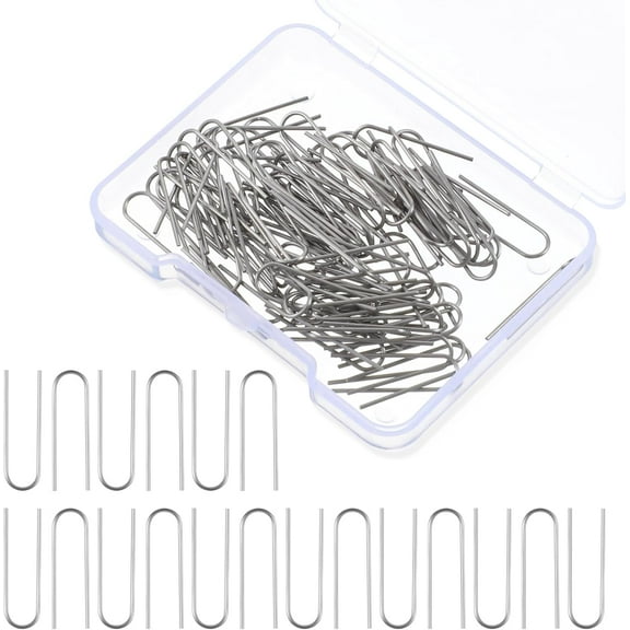 100 Pcs High Temperature Nichrome Wire Jump Rings U Shaped Jump Ring Nichrome Hooks for Fabric Home Decor Jewelry Display Craft Making Hobbyists DIY Pendant Ceramic Ornaments Fusing in Glass