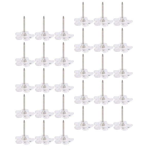 100 Pcs Home Accessory Compact Push Pin Round Head Desk Replaceable Pushpins Map Accessories Metal 1.5x1cm