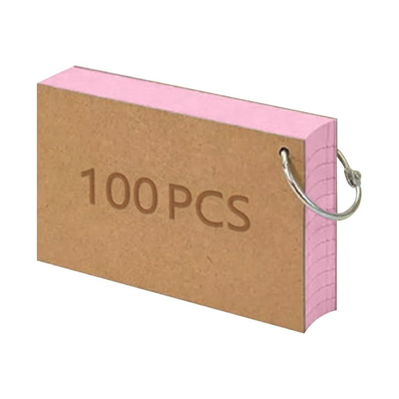 100 Pcs Index Cards With Rings, Lined Both Sides Heavyweight Study Notecards For School College Learning, Flashcards With Ring Binding For Study Notes Organization And Daily