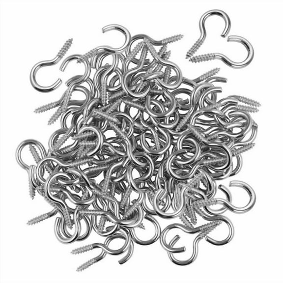 100 Pcs Indoor Outdoor Eye Bolts Screw Hooks Hanging Plant Hooks