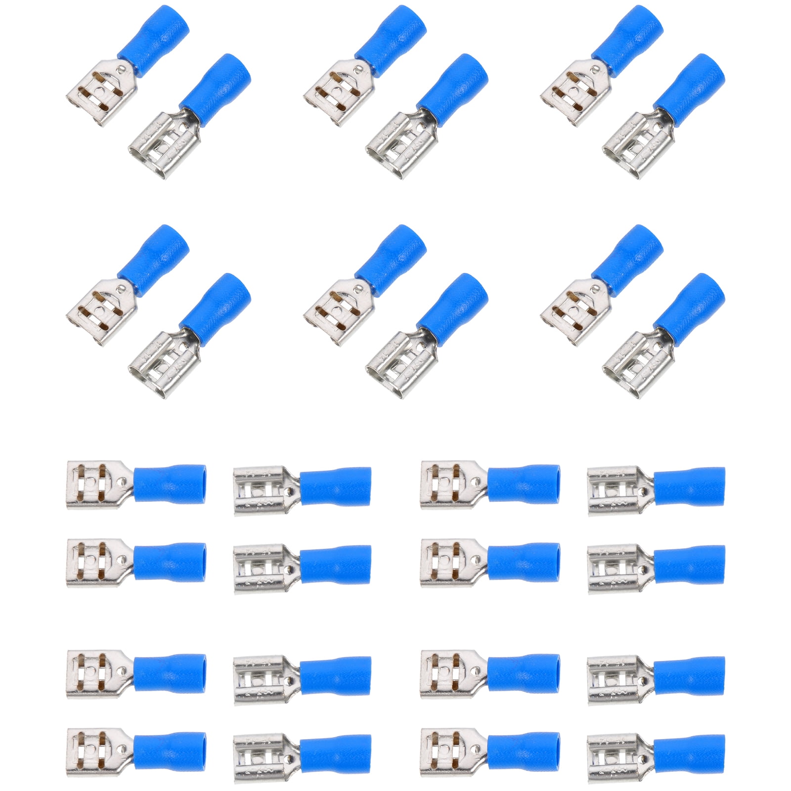 100 Pcs Insulated Terminal Speakers Spade Terminal Quick Splice Wire