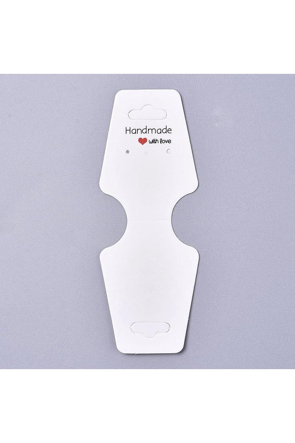 100 Pcs Jewelry Display Cards Bracelet Display Cards Necklace Display Cards with Adhesive Jewelry Packaging Selling Card for Jewelry Necklaces Bracelets keychain Hang Tags(White) White