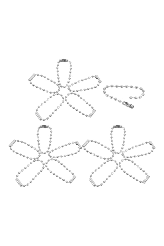 100 Pcs Jewelry Keychain Production Supplies Silver Bead Work