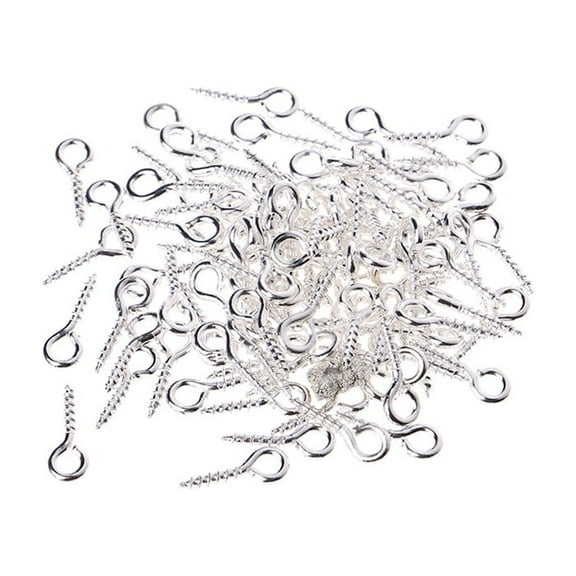 ✪ 100 Pcs Jewelry Screw Claw Golden Silver Accessories DIY Mini Eye Pins Bolt Bail