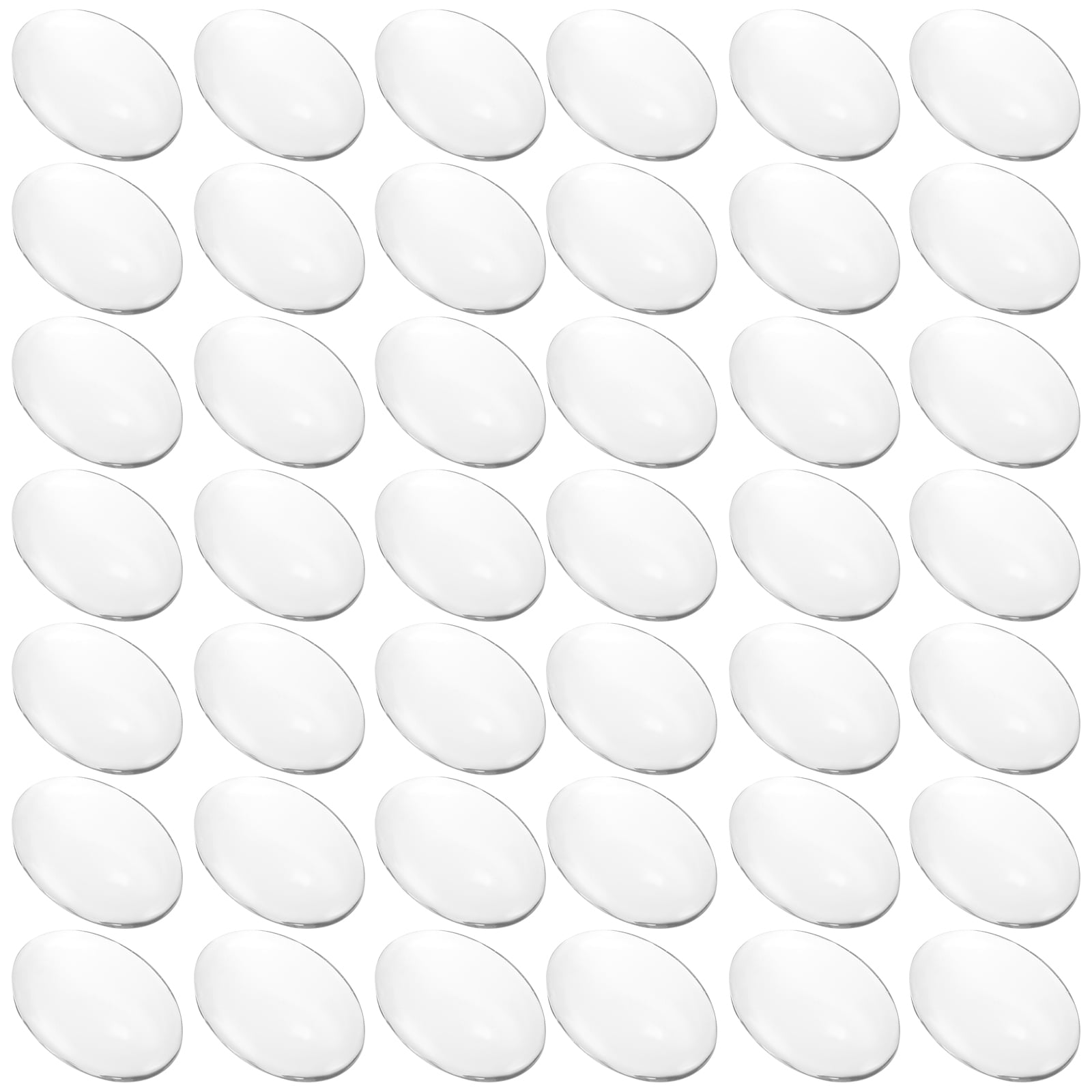 100 Pcs Jewlery Making Supplies Jewelry Earring Nail Gems Oval Beads Gemstone Glass for Clear