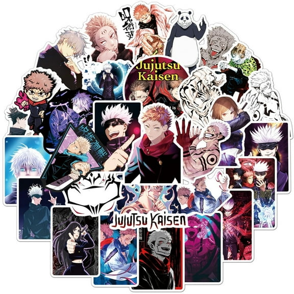 100 Pcs Jujutsu Kaisen Anime Stickers Cartoon Waterproof Stickers for Water Bottles, Laptop,Bumper,Computer Stickers and Decals