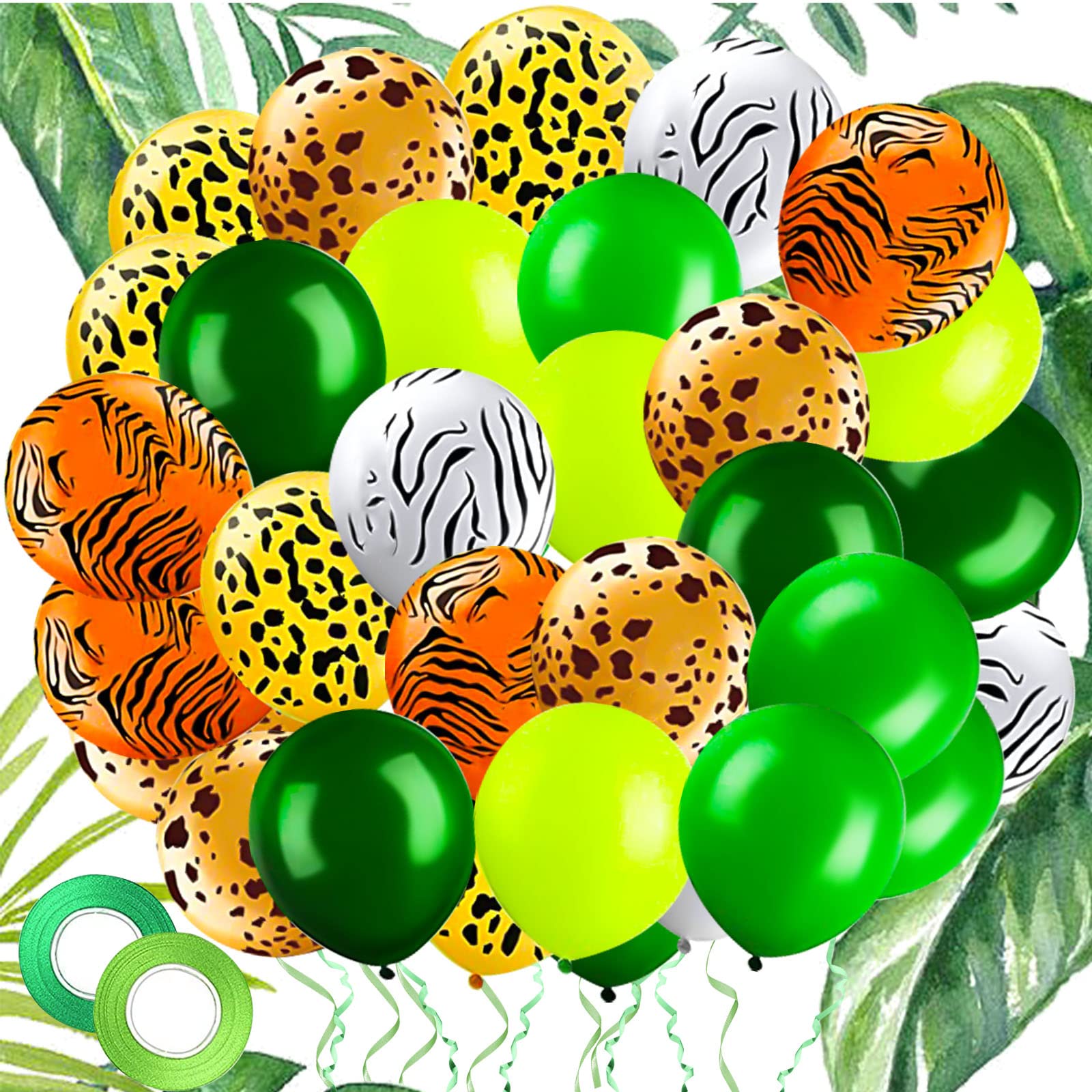 100 Pcs Jungle Balloons Jungle Party Decorations,