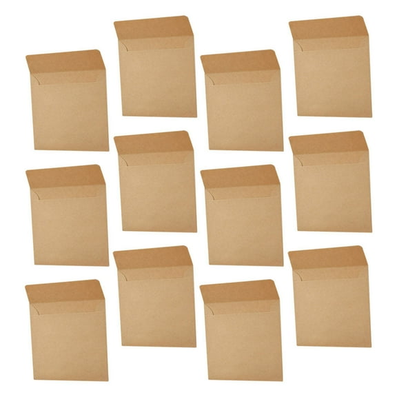 100 Pcs Kraft Envelope Vellum Paper Kraft Bags Card Envelops Small Packets Coin Envelopes