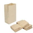 thumbnail image 1 of 100 Pcs Kraft Paper Bag Food Grade Greaseproof Tear Resistant Disposable Brown Kraft Paper Grocery Bag, 1 of 21