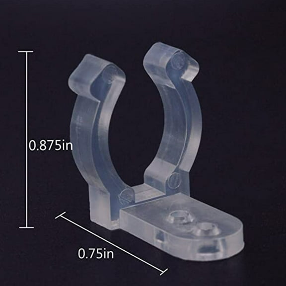 100 Pcs LED Rope Light Clips Holder PC Rope Light Mounting Clips with 200 Pcs Screws Transparent