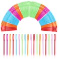 100 Pcs Large Eye Plastic Needles, 2.7inch/7cm Learning Needles, Yarn