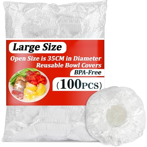 100 Pcs Large Reusable Plastic Food Wrap Bowl Covers, Designed for Bread Proofing & Dough Fermentation, Practical Holiday Kitchen Baking Supply Gift