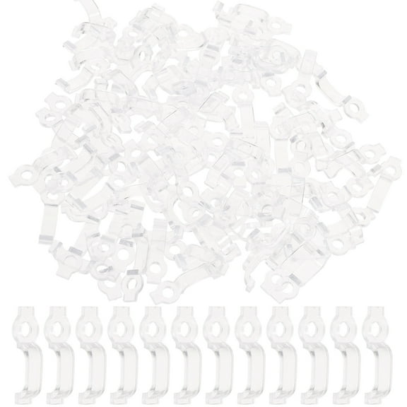 100 Pcs Light Rope Fixing Clips One Side LED Hangers Lights for outside Bracket Mounting