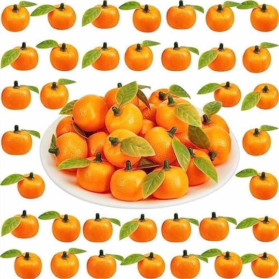 100 Pcs Little Cutie Baby Shower Decorations Mini Fake Oranges Bulk 1.06 Inches Lifelike Artificial Oranges Artificial Fruits Decor Birthday Party Decor Little Cutie Baby Shower Supplies