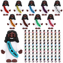 100 Pcs Little Jesus Figurine Miniature Jesus Doll Tiny Jesus Figurine to Hide and Seek Classic Religious Gifts Christ Savior Jesus for Sunday Easter Egg Stuffers Baptism Gift