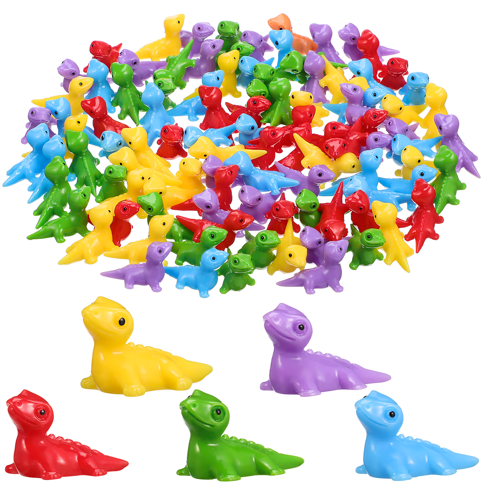 unbranded-100-pcs-tiny-lizard-mini-resin-figures-lizard-action-figure