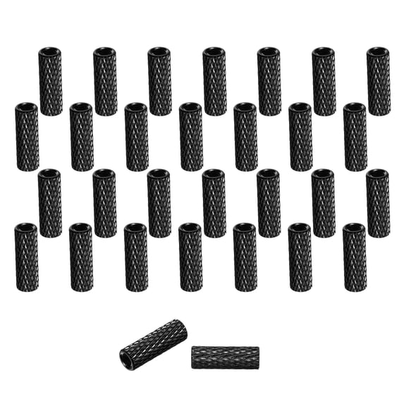 100 Pcs M3 x 15mm Knurled Aluminum Standoff Mesh Spacer Column for FPV Drone RC Airplane Racing Car Simracing, Black