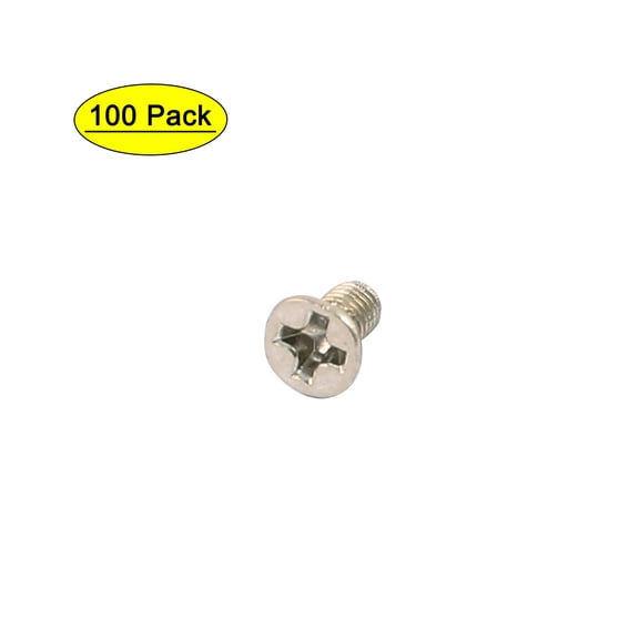 100 Pcs M3x6mm Stainless Steel Countersunk Head  Machine Screws Bolts