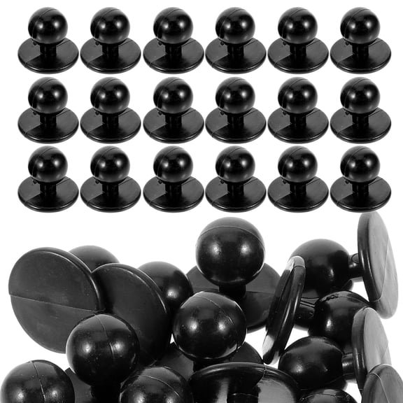 CRILSTYLEO 100pcs Black Plastic Round Buttons for Clothes Replacement, Sewing, Tailoring and Craft Projects