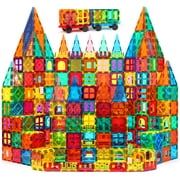 100 Pcs Magnetic Tiles Building Blocks with 2 Cars, STEM Toys 3D Building Sets Gifts for Boys and Girls