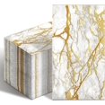 thumbnail image 1 of 100 Pcs Marble Guest Napkins 2 Ply Disposable Guest Bathroom Paper Napkins Black Gold Marbleized Hand Towels for Home Bathroom Kitchen Table Decor (White Gold), 1 of 14