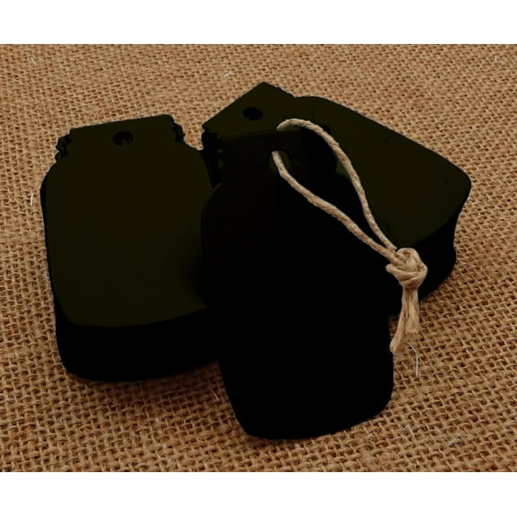 100 Pcs Mason Jar Shaped Cardstock Tags Wedding Favor Blank Hang Tag Gift with Free Natural Jute Twine - Colors Available