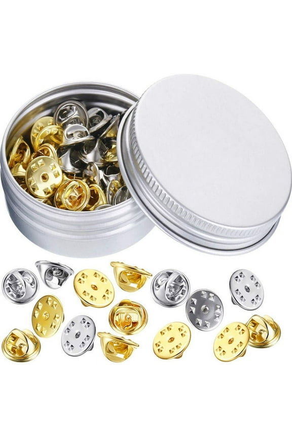 Vintage Brooch Pin Backs Golden Locking Mechanism Adults Weddings 100 Pcs