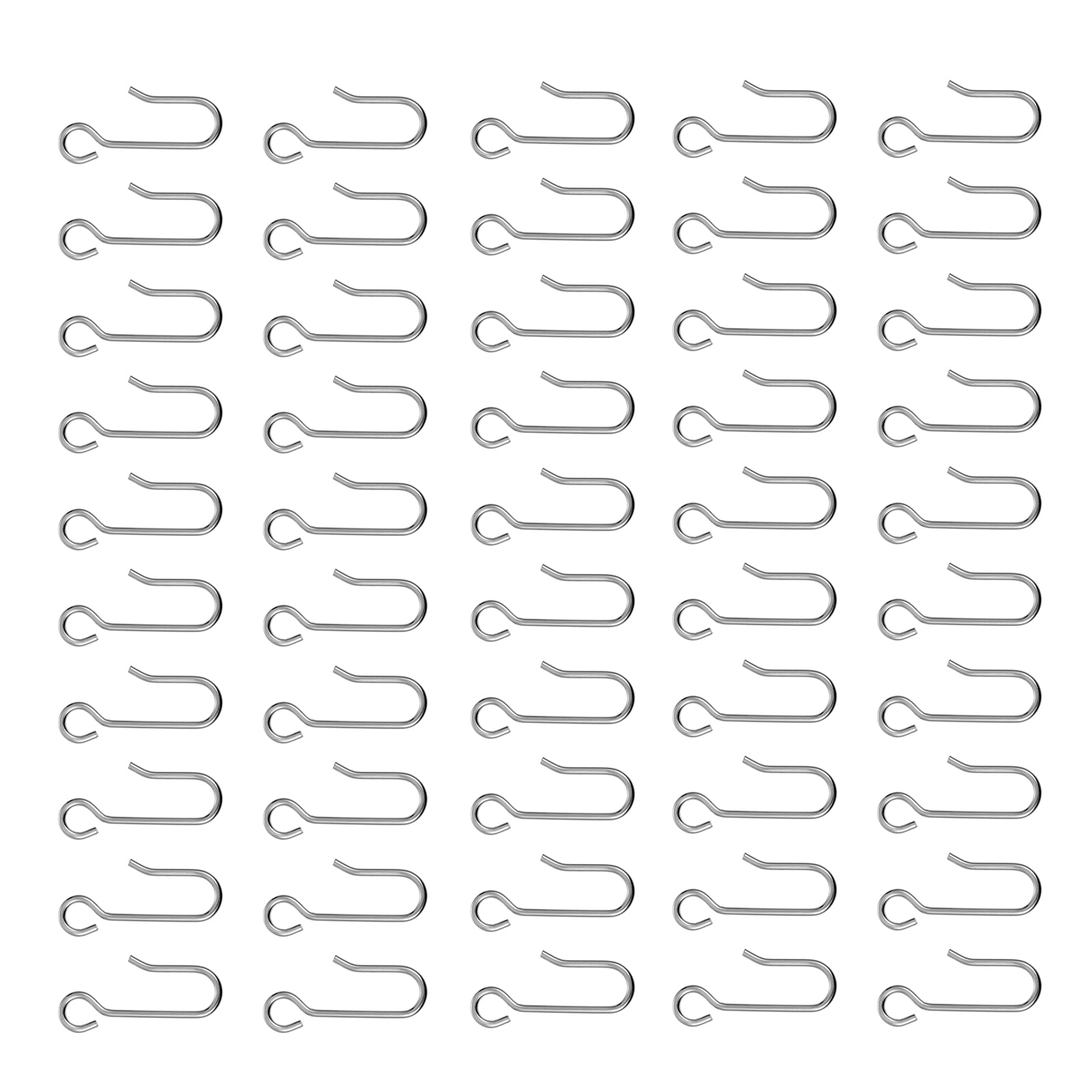 100 Pcs Metal Glider Hangers for Clothes Curtain Track Hook Stainless