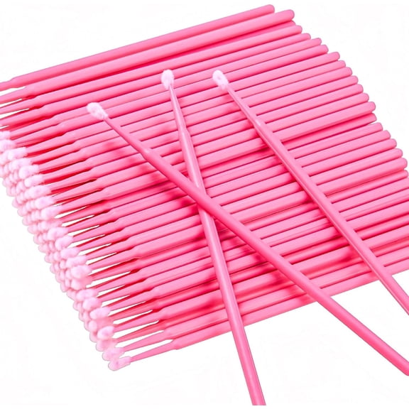 100 Pcs Micropore Eyelash Brushes Disposable, Eyelash Micro Applicator Brushes, Micro Brushes Microfibre Brushes Eyelashes Extensions Mascara Wands Brush