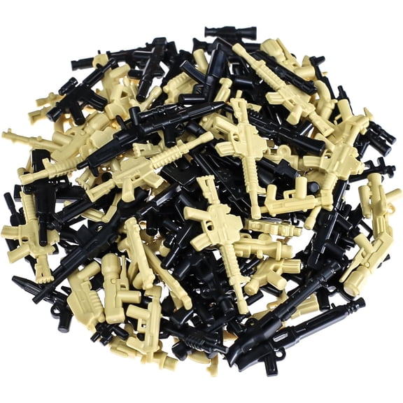 100 Pcs Military-Guns-Set Weapons-Pack Army-Parts Compatible with Major Brand Mini Figure WW2-Soldier-Toys Accessories